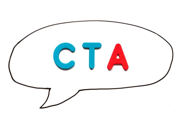 Letra Del Alfabeto Con Palabra Cta Abreviatura Call Action Chartered — Foto de Stock