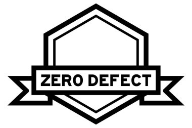 Beyaz arkaplanda siyah renkli sıfır sözcüğüyle klasik altıgen etiket pankartı