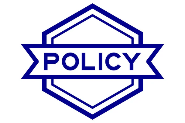 Vintage Hexagon Label Banner Com Política Palavras Cor Azul Fundo — Vetor de Stock