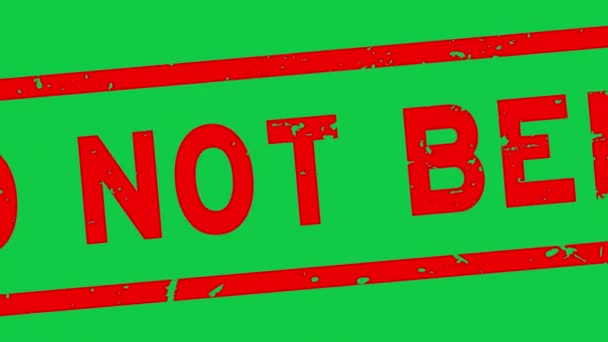 Grunge rouge ne pas plier mot carré cachet en caoutchouc zoom arrière-plan vert