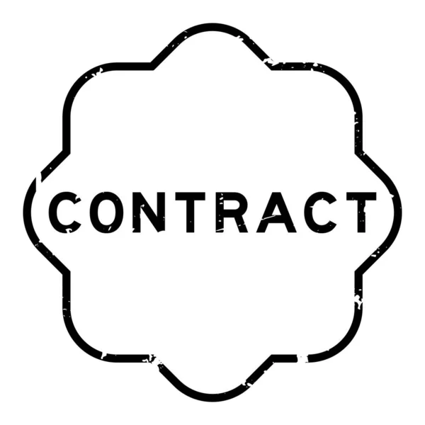 Grunge Zwart Contract Woord Rubber Zegel Stempel Witte Achtergrond — Stockvector