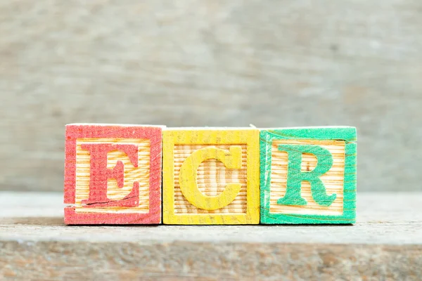 Color Alphabet Letter Block Word Ecr Abbreviation Efficient Consumer Response — 스톡 사진