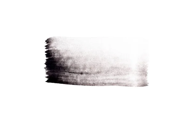 白い紙の背景に正方形の線筆として黒の水彩画の手描き — ストック写真