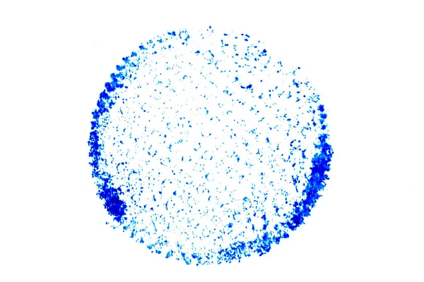 Yuvarlak şekilli mavi mürekkep. Pul ya da çerçeve olarak desenlendirilmiş.