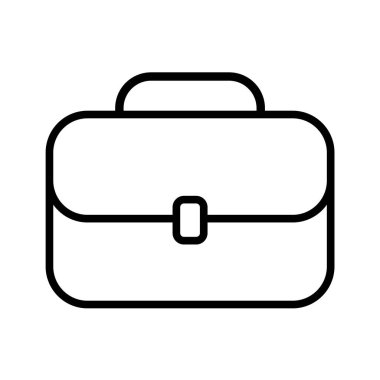 Beyaz arkaplanda evrak çantası şeklinde siyah renk simgesi