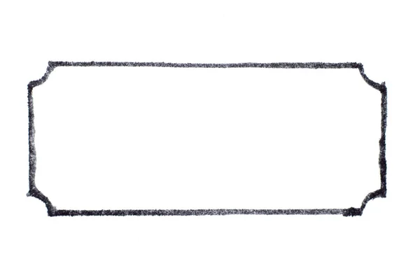 Linea Acquerello Nero Forma Ottagono Vuoto Sfondo Carta Bianca — Foto Stock