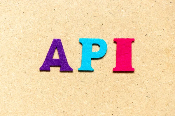 Colore Lettera Alfabeto Panno Api Parola Abbreviazione Dell Interfaccia Programmazione — Foto Stock