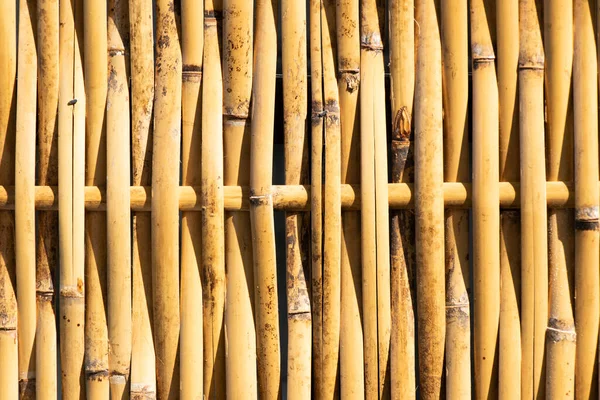 Stängt Upp Brun Färg Bambu Wicker Texturerad Bakgrund — Stockfoto