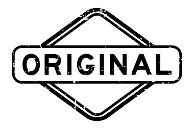 Grunge siyah kelime özgün kare mühür beyaz arka planda