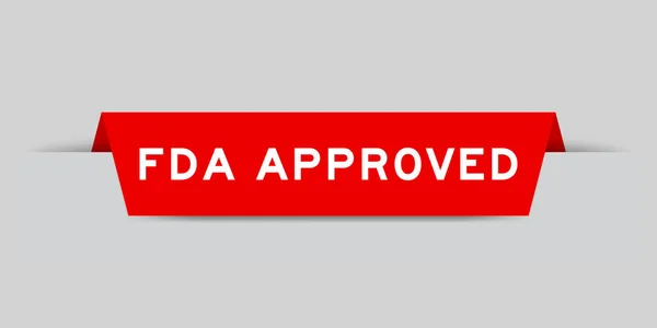 Gri arkaplanda FDA onaylı kırmızı etiket eklendi