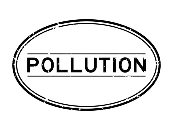 白色背景上的卷曲黑色污染字椭圆形橡胶印章 — 图库矢量图片