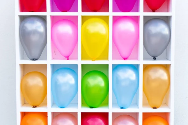 Multicolor Balão Lugar Espaço Caixa Fundo — Fotografia de Stock