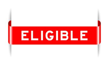 Beyaz arkaplanda uygun sözcüğe sahip kırmızı etiketli pankart eklendi