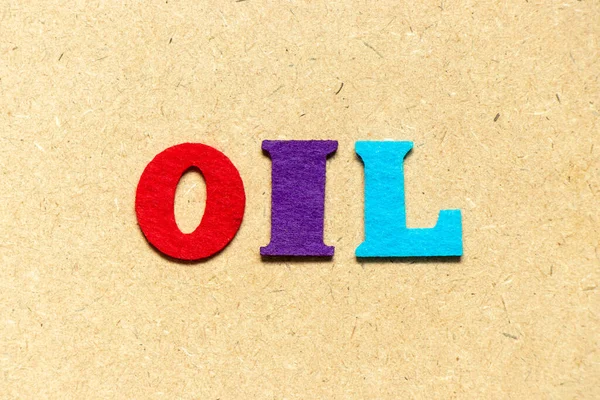 Color Cloth Alphabet Letter Word Oil Wood Background — Φωτογραφία Αρχείου