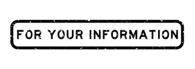 Bilgileriniz için Grunge Siyah Kare Kare Mühür beyaz arka planda