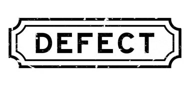 Grunge siyah kusurlu sözcük kare lastik mühür beyaz arka planda