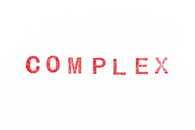 Beyaz kağıt üzerinde kırmızı renkli kauçuk mühür kompleksi