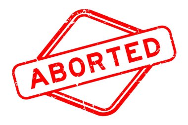 Grunge kırmızı Kelime iptal beyaz arka planda lastik mühür damgası