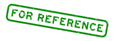 Grunge green for reference word square rubber seal stamp on white background