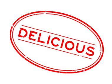 Grunge kırmızı kelime oval lastik mühür beyaz arka planda