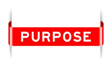 Beyaz arkaplanda kelime amacı olan kırmızı etiketli pankart eklendi