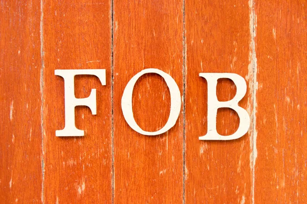 Lettre Alphabet Mot Fob Abréviation Free Board Sur Fond Plaque — Photo