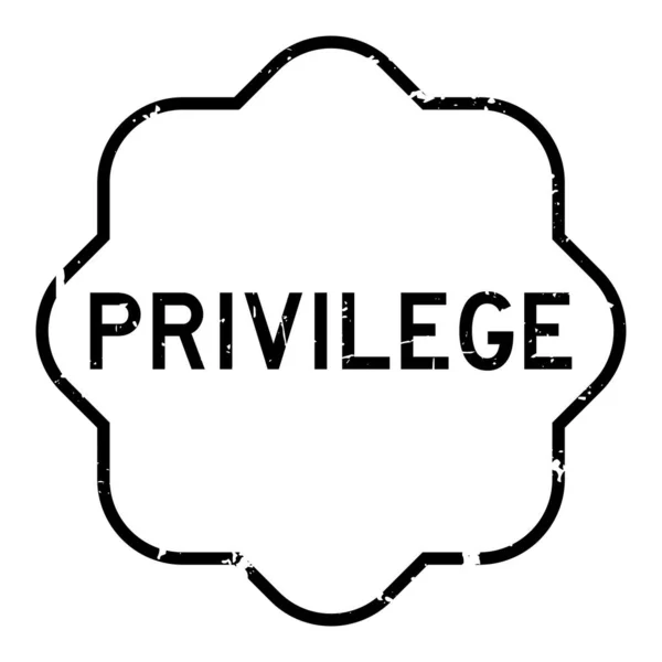 Grunge Schwarzes Privileg Wort Gummidichtung Stempel Auf Weißem Hintergrund — Stockvektor