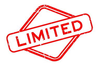 Grunge kırmızı sınırlı kelime beyaz arka planda kauçuk kare mühür