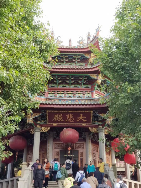 Xiamen China Noviembre 2019 Viajero Que Visita Pagoda Del Templo — Foto de Stock