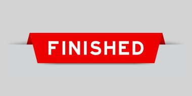 Gri arkaplanda bitirilen sözcüklerle birlikte kırmızı renk eklendi