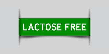 Gri arkaplanda laktoz olmayan yeşil renk etiketi eklendi