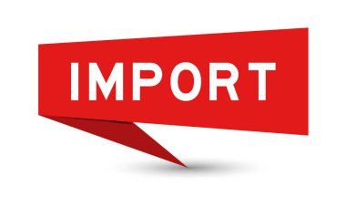 Beyaz arkaplanda sözcük alımı içeren kırmızı renk afişi