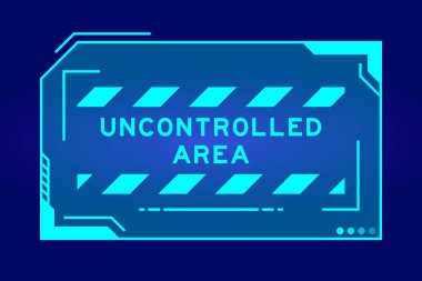 Siyah arkaplanda kullanıcı arayüzü ekranında sözcük denetimsiz alanı olan gelecekçi hud afişinin mavi rengi