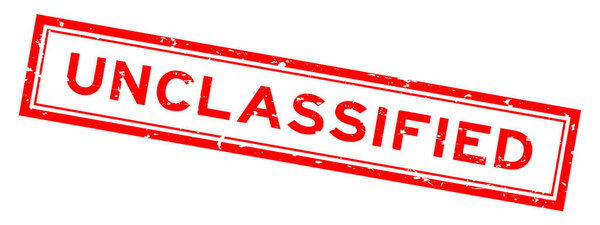 Красное несекретное слово rsquare печать на белом фоне