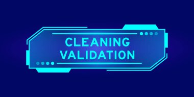 Mavi arkaplanda kullanıcı arayüzü ekranında kelime temizleme onayı bulunan gelecekçi hud pankartı