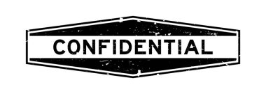 Grunge siyah gizli kelime altıgen lastik mühür beyaz arka planda