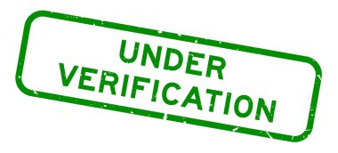 Grunge Green doğrulama sözcüğünün altında beyaz arkaplanda lastik mühür damgası