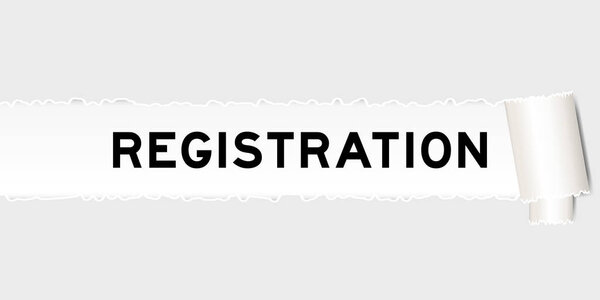 Разорванная серая бумага фон, который имеет регистрацию слова под разорванной части