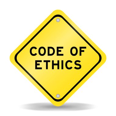 Beyaz arkaplanda etik kodu olan sarı renk taşıma işareti