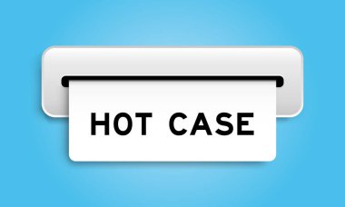 Mavi arkaplandaki makineden sıcak dosya kelimesi içeren beyaz kupon pankartı