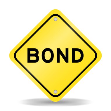 Beyaz arkaplanda kelime bağı olan sarı renk taşıma işareti