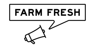 Beyaz arka planda kelime çiftliğinde konuşma baloncuğu olan megafon simgesi