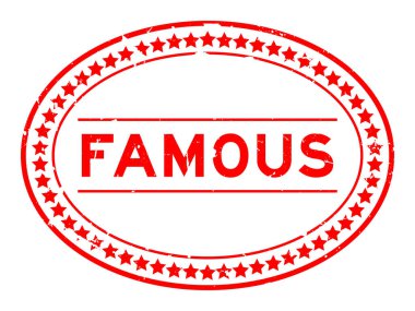 Grunge kırmızı kelime oval lastik mühür beyaz arka planda