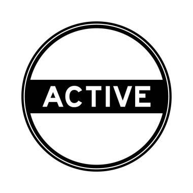 Beyaz arkaplanda etkin siyah renkli mühür etiketi