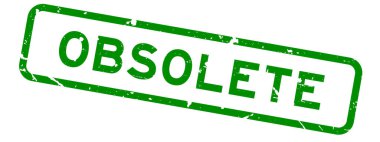 Grunge yeşil eski word kare lastik mühür damgası beyaz arka plan üzerinde