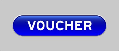 Gri arkaplanda kelime makbuzu olan mavi renkli kapsül şekli düğmesi