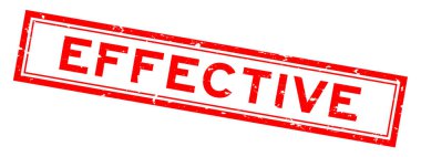 Grunge kırmızı etkili kelime kare kauçuk mühür beyaz arka planda