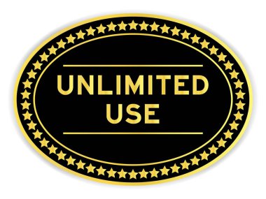 Siyah ve altın rengi oval etiket. Beyaz arka planda sınırsız kullanım var.