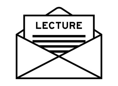 Zarf ve harf imzası ve manşet olarak kelime dersi.