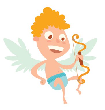 Sevimli küçük cupid sevinç
